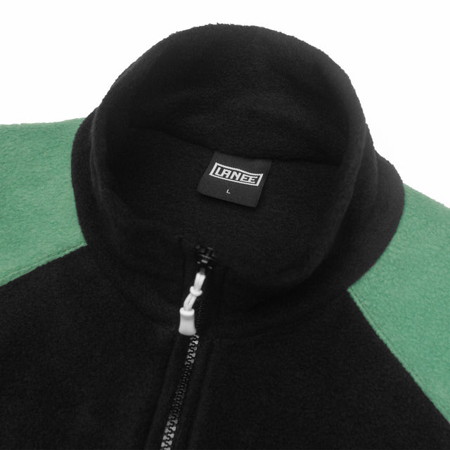 PURPLE/GREEN SLEEVE HALF ZIP FLEECE