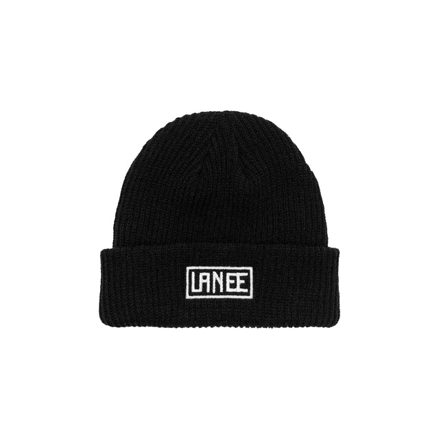 Lanee Clothing Streetwear BLACK BEANIE LOGO