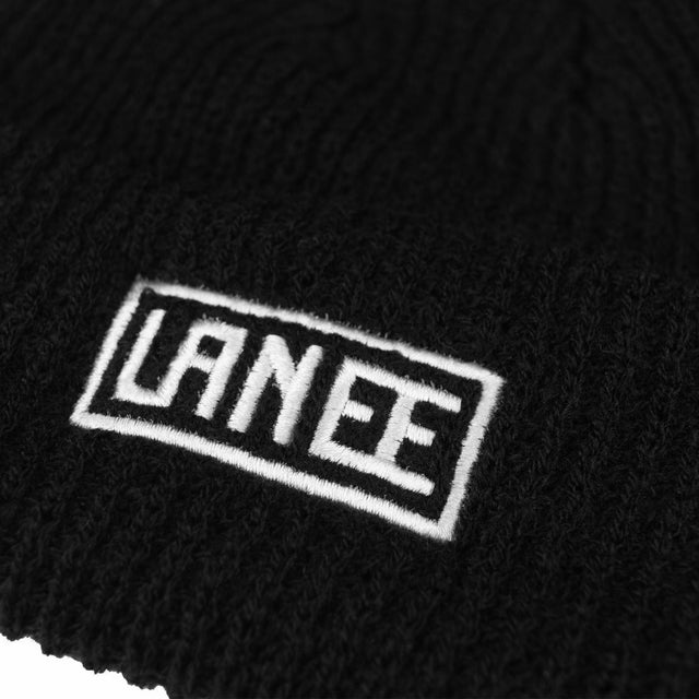 Lanee Clothing Streetwear BLACK BEANIE LOGO