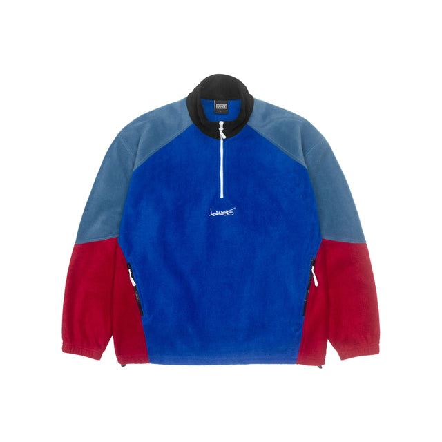 BLUE/RED/BLACK HALF ZIP FLEECE