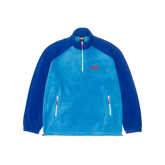 TWO TONE BLUE HALF ZIP FLEECE