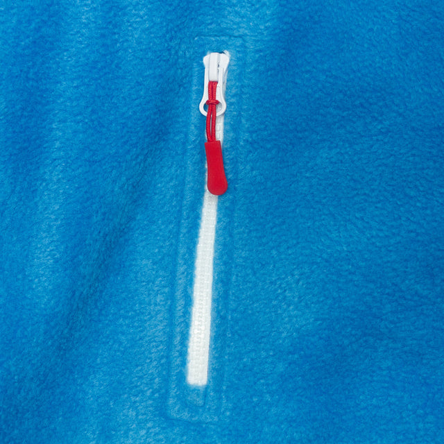 TWO TONE BLUE HALF ZIP FLEECE