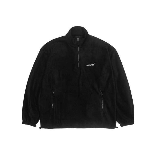 BLACK HALF ZIP FLEECE