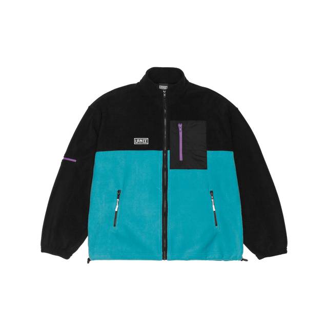 BLACK/TURQUOISE FULL-ZIP