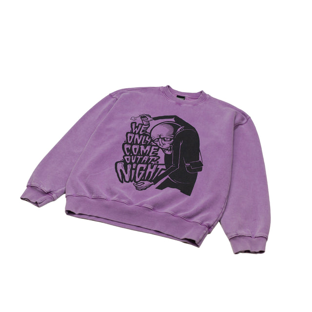 PURPLE NIGHT CREWNECK