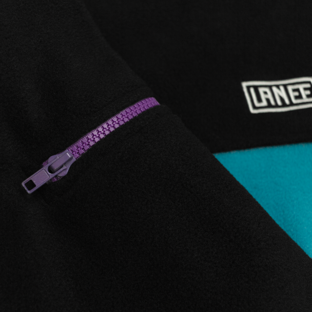 BLACK/TURQUOISE FULL-ZIP