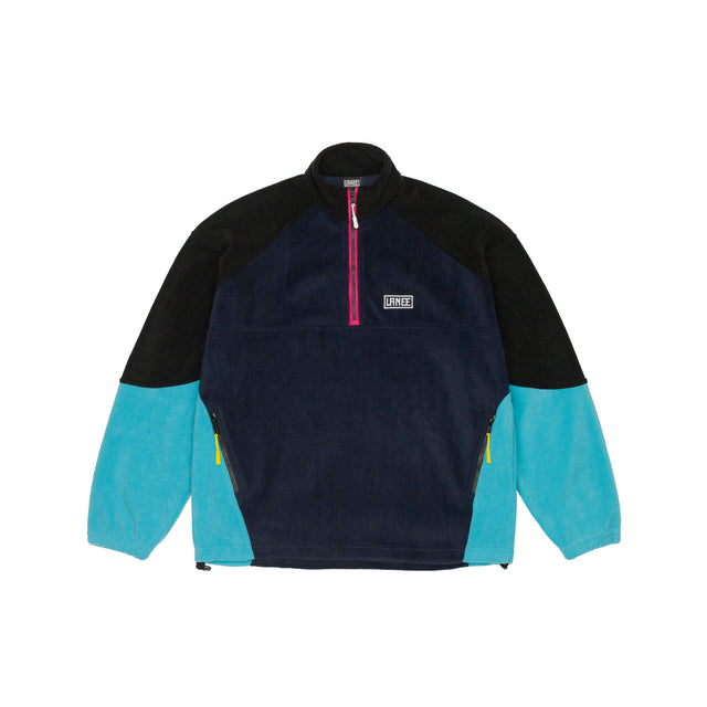 NAVY/TURQUOISE HALF-ZIP