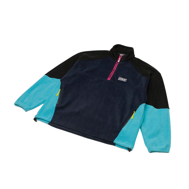 NAVY/TURQUOISE HALF-ZIP