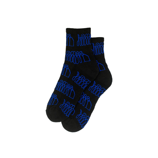 Lanee Clothing Streetwear THROW-UP BLACK SOCKS