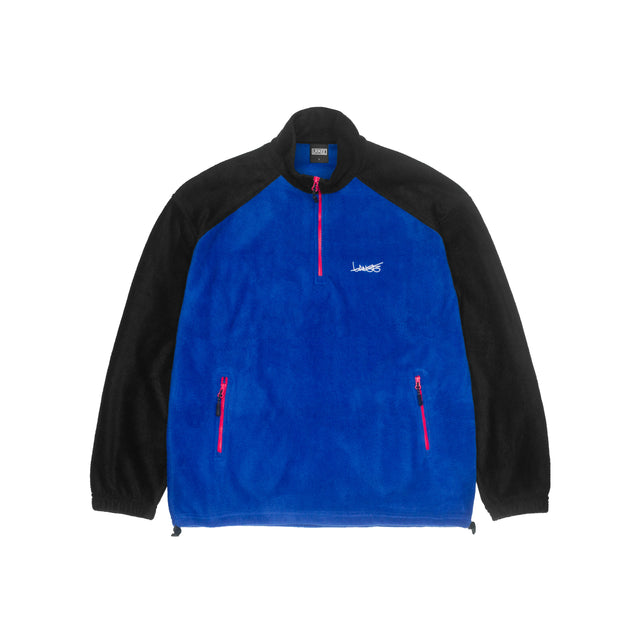 BLACK AND BLUE HALF ZIP FLEECE