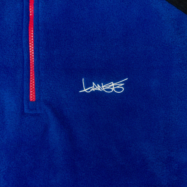 BLACK AND BLUE HALF ZIP FLEECE