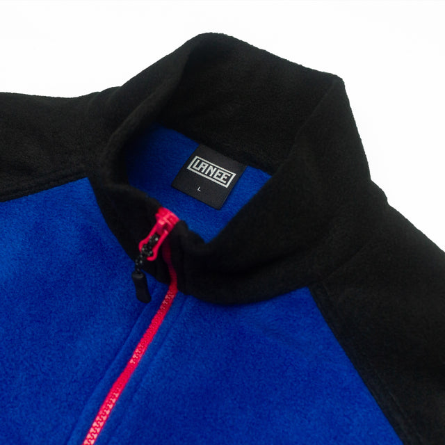 BLACK AND BLUE HALF ZIP FLEECE