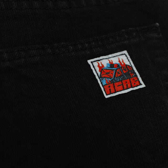 Lanee Clothing Streetwear ACAB BLACK DENIM PANTS