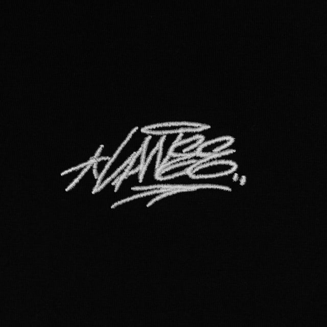 Lanee Clothing Streetwear EMBROIDERED BLACK TEE