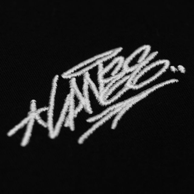 Lanee Clothing Streetwear EMBROIDERED BLACK TEE