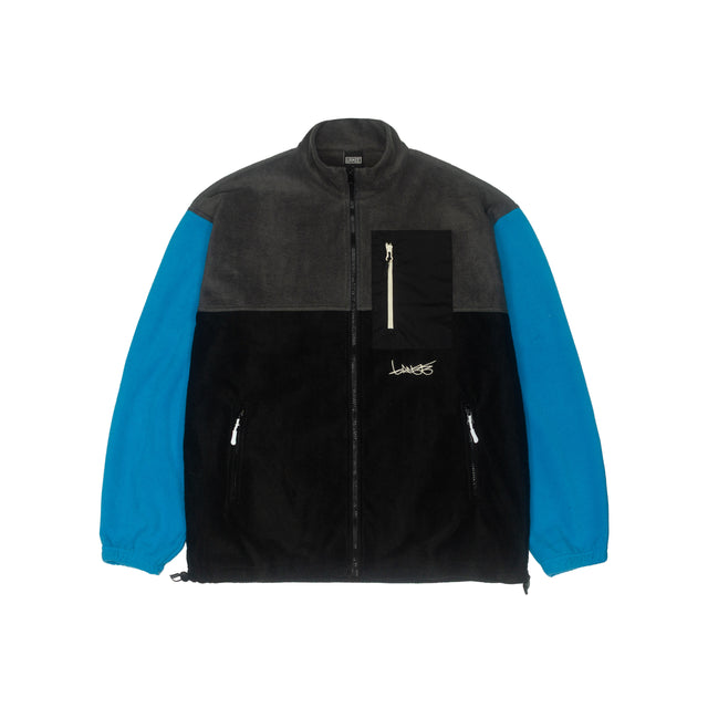 GRAY/BLUE FLEECE JACKET