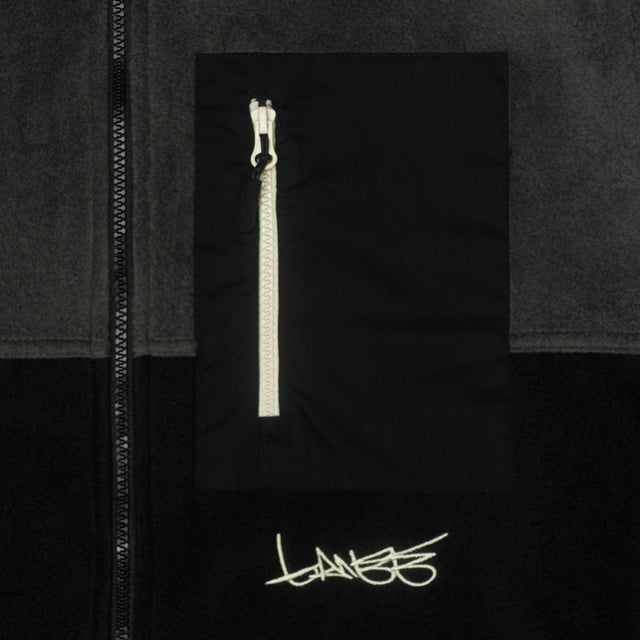 GRAY/BLUE FLEECE JACKET