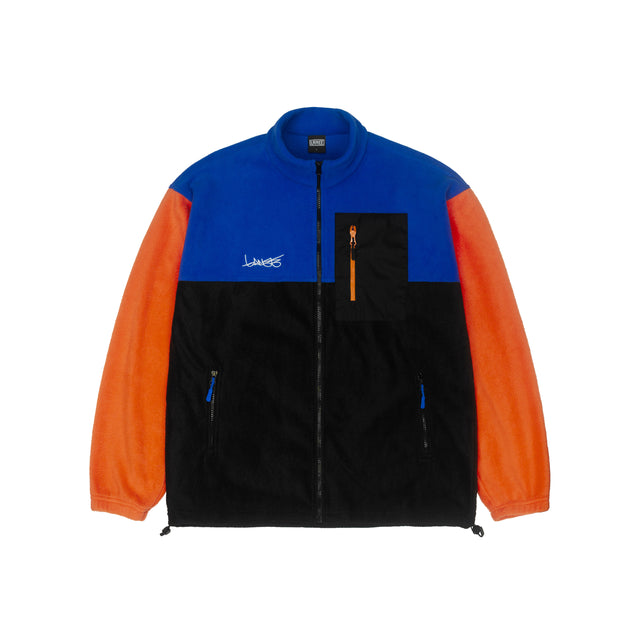ORANGE/BLUE FLEECE JACKET