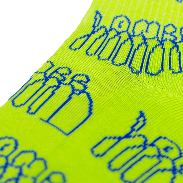 Lanee Clothing Streetwear THROW-UP LIME SOCKS