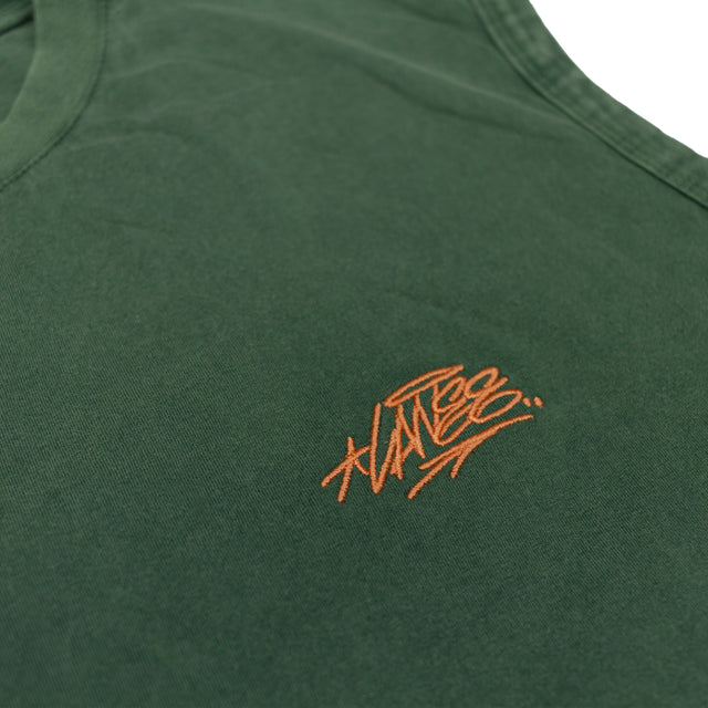 Lanee Clothing Streetwear GREEN WASHED TANK-TOP