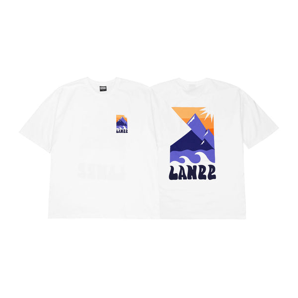 Lanee Clothing Streetwear SUNSET WHITE LOOSE-FIT TEE