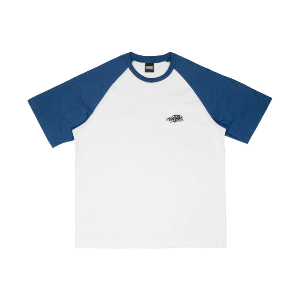 BLUE-WHITE RAGLAN TEE