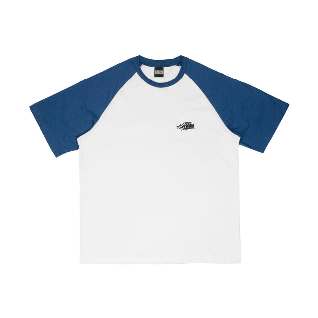 Lanee Clothing Streetwear BLUE-WHITE RAGLAN TEE