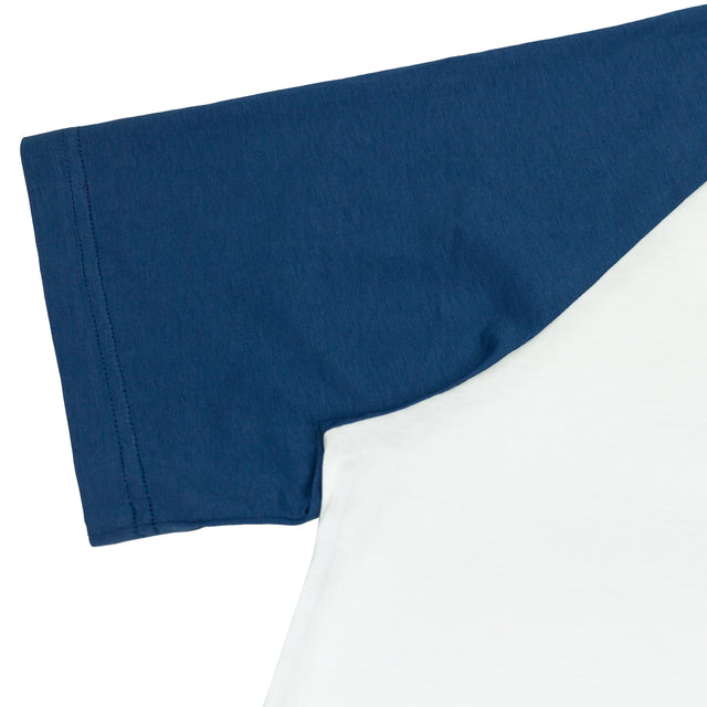 Lanee Clothing Streetwear BLUE-WHITE RAGLAN TEE