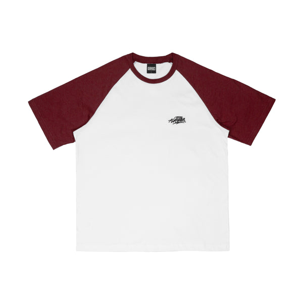 MAROON-WHITE RAGLAN TEE