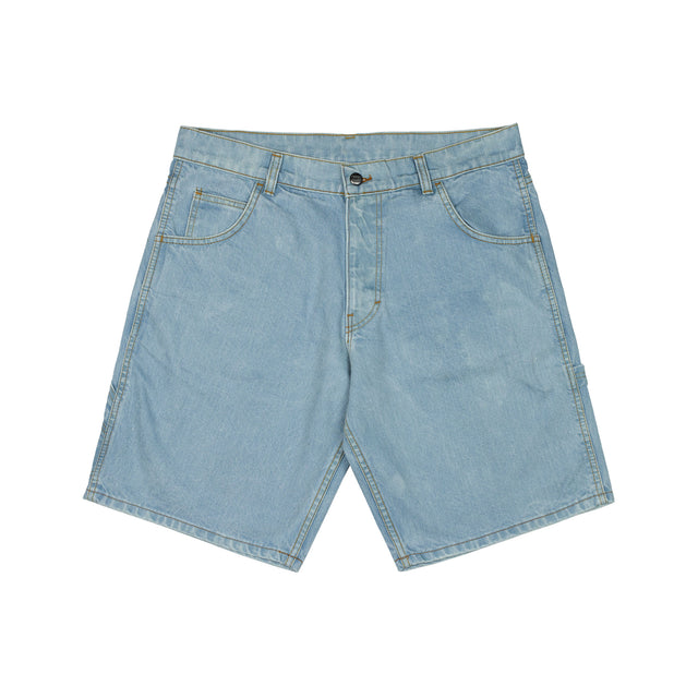 Lanee Clothing Streetwear BLEACHED DENIM WORK SHORTS