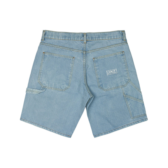 Lanee Clothing Streetwear BLEACHED DENIM WORK SHORTS