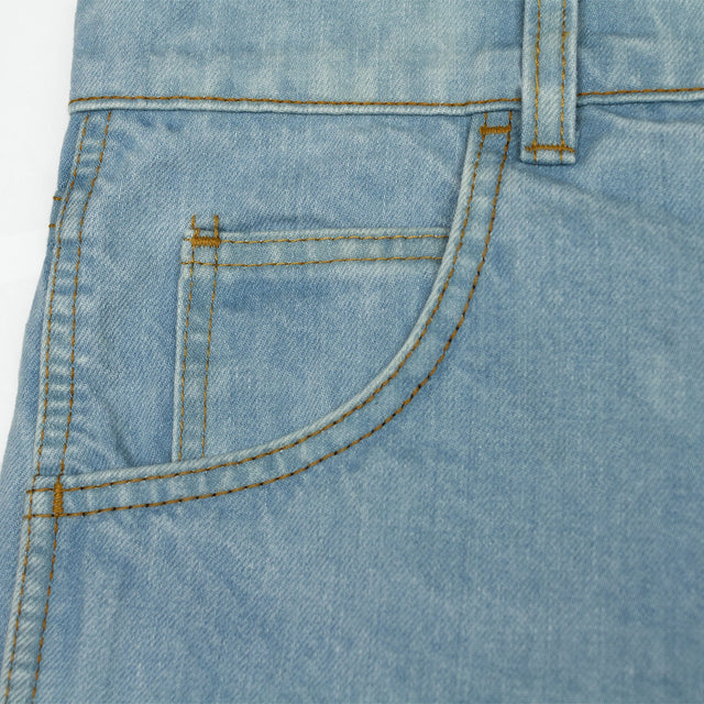 Lanee Clothing Streetwear BLEACHED DENIM WORK SHORTS