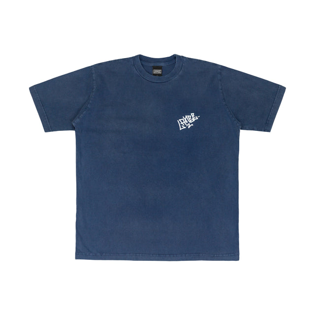Lanee Clothing Streetwear POWER TO THE PEOPLE BLUE WASHED TEE