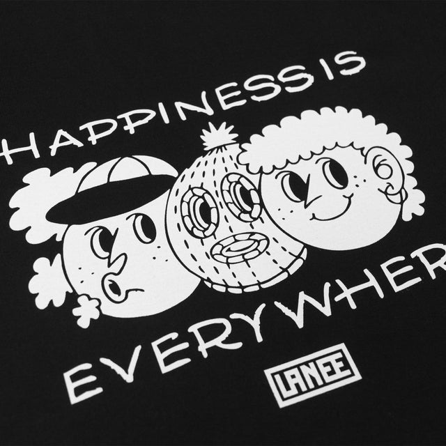 Lanee Clothing Streetwear HAPPINESS BLACK