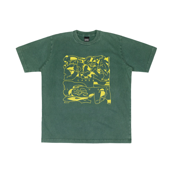 ABSTRACT GREEN WASHED TEE