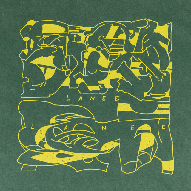 Lanee Clothing Streetwear ABSTRACT GREEN WASHED TEE