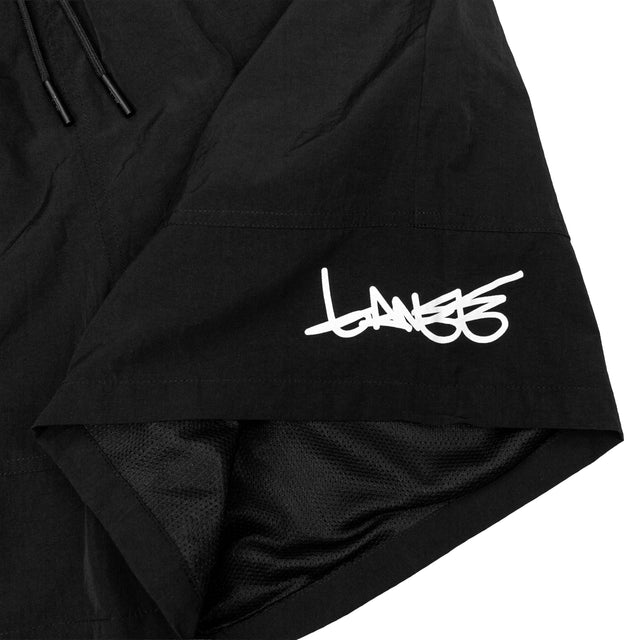 Lanee Clothing Streetwear BLACK NYLON SHORTS