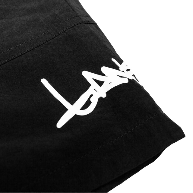 Lanee Clothing Streetwear BLACK NYLON SHORTS