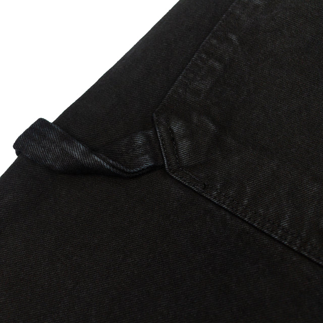 Lanee Clothing Streetwear BLACK DENIM WORK SHORTS 25