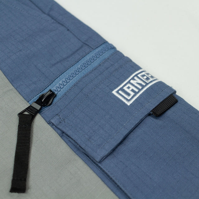 Lanee Clothing Streetwear GRAY/BLUE CARGO SHORTS 25