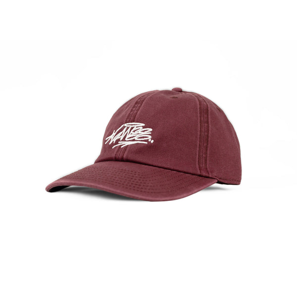 MAROON WASHED DAD CAP