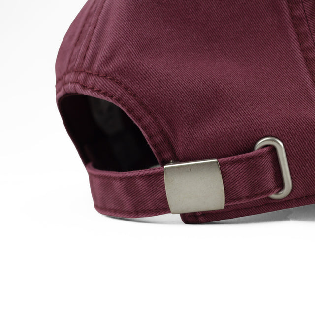 Lanee Clothing Streetwear MAROON WASHED DAD CAP