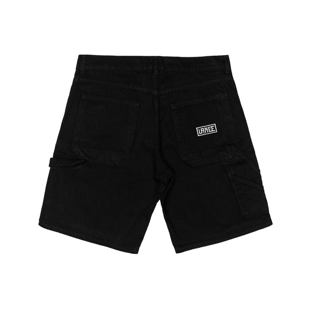 Lanee Clothing Streetwear BLACK DENIM WORK SHORTS