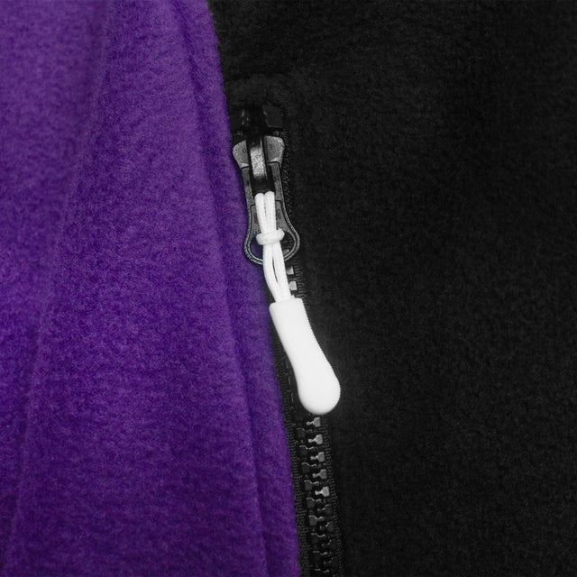 PURPLE/GREEN SLEEVE HALF ZIP FLEECE