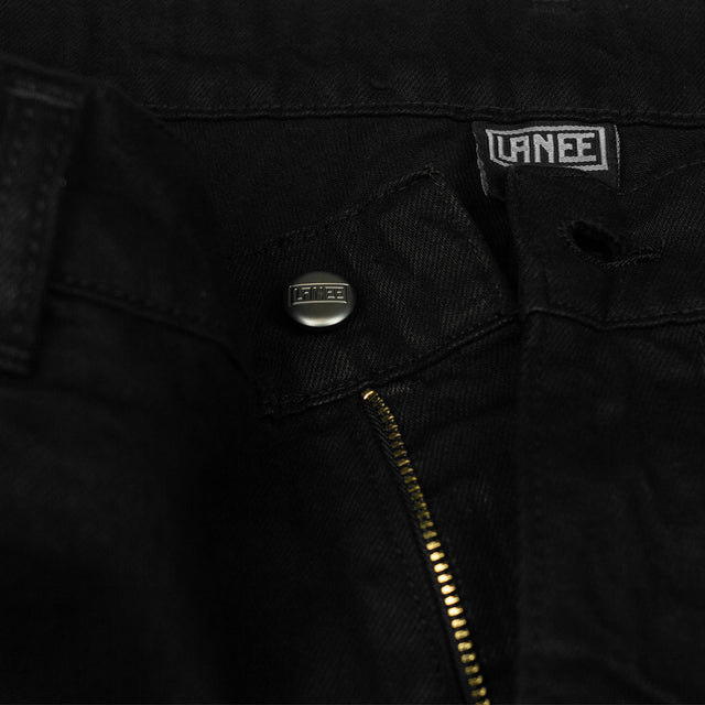 Lanee Clothing Streetwear BLACK DENIM WORK SHORTS