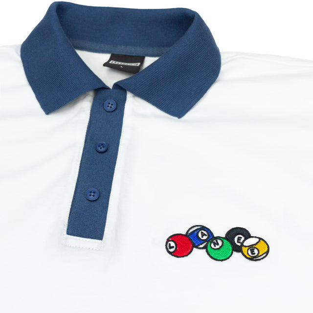 Lanee Clothing Streetwear BILLIARD WHITE POLO TEE