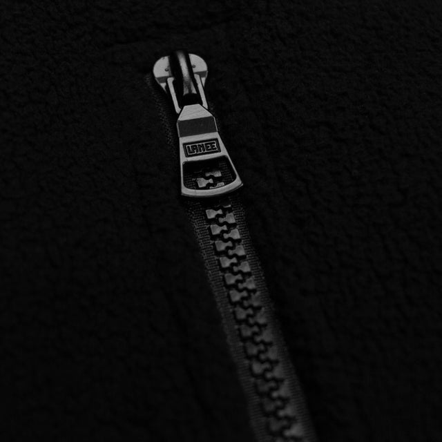 Lanee Clothing Streetwear BLACK HALF-ZIP FLEECE