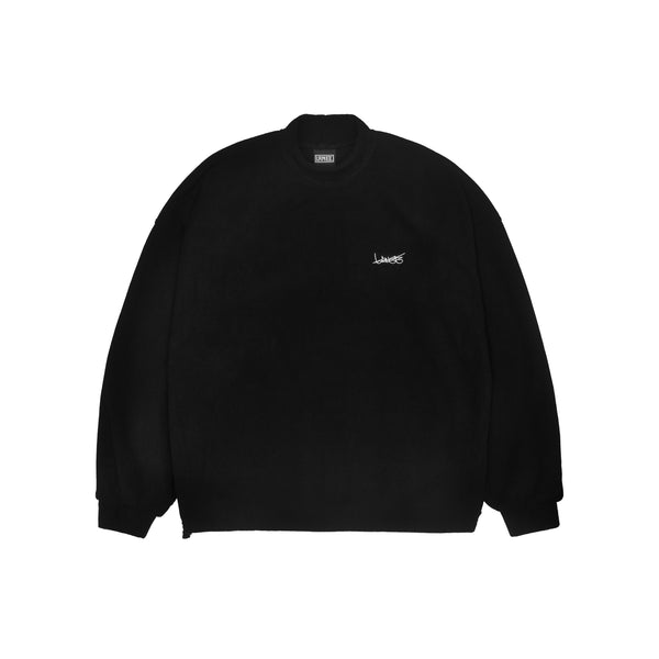 BLACK TURTLENECK FLEECE