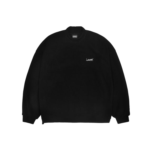 BLACK TURTLENECK FLEECE