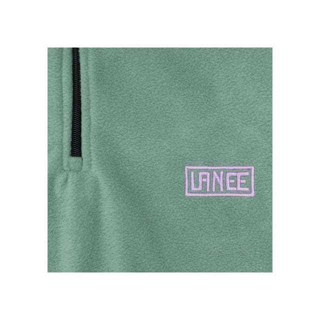 Lanee Clothing Streetwear GREEN HALF-ZIP FLEECE